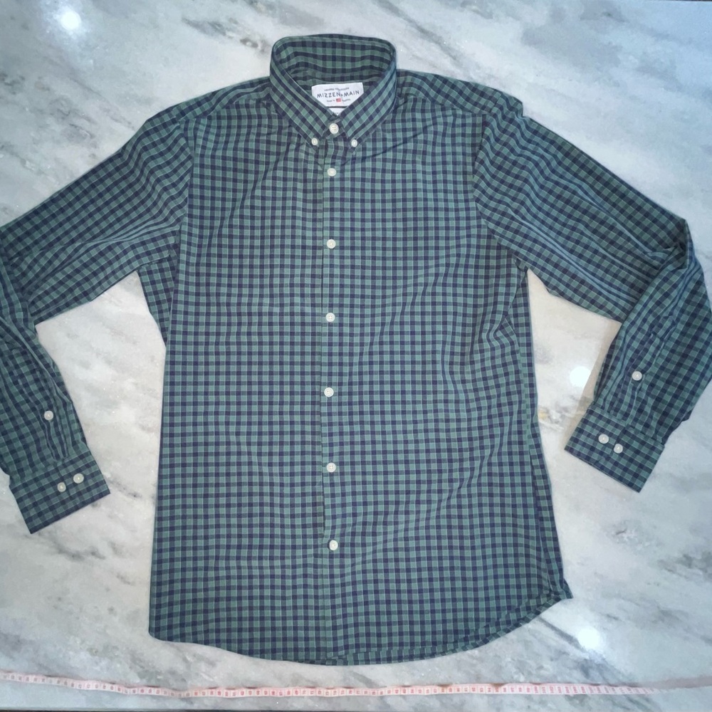 Mizzen+Main Green Casual Button Down Shirt
